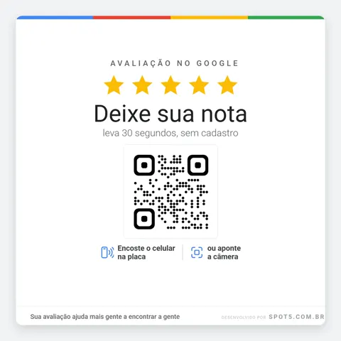 Placa de Avaliação Google Cartão Material - Comprar Online | Spot5