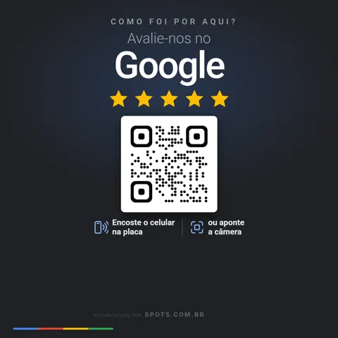 Placa de Avaliação Google Escuro - Comprar Online | Spot5