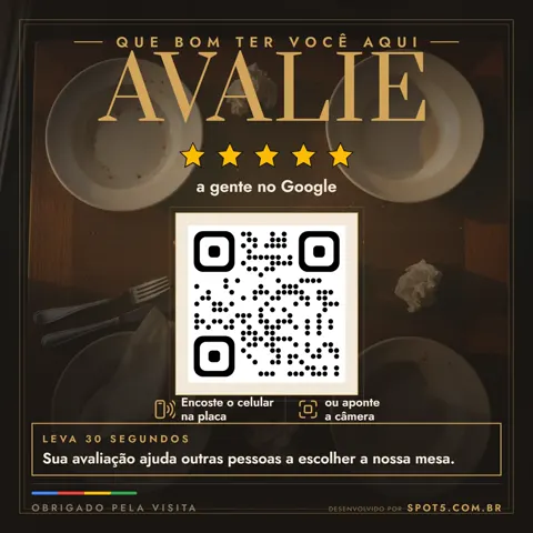 Placa de Avaliação Google Mesa - Comprar Online | Spot5