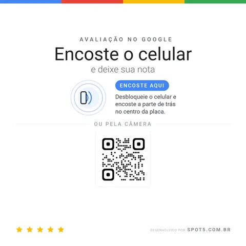 Placa de Avaliação Google Encoste Aqui - Comprar Online | Spot5