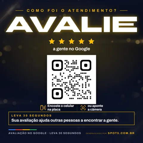 Placa de Avaliação Google Estrelas Ouro - Comprar Online | Spot5