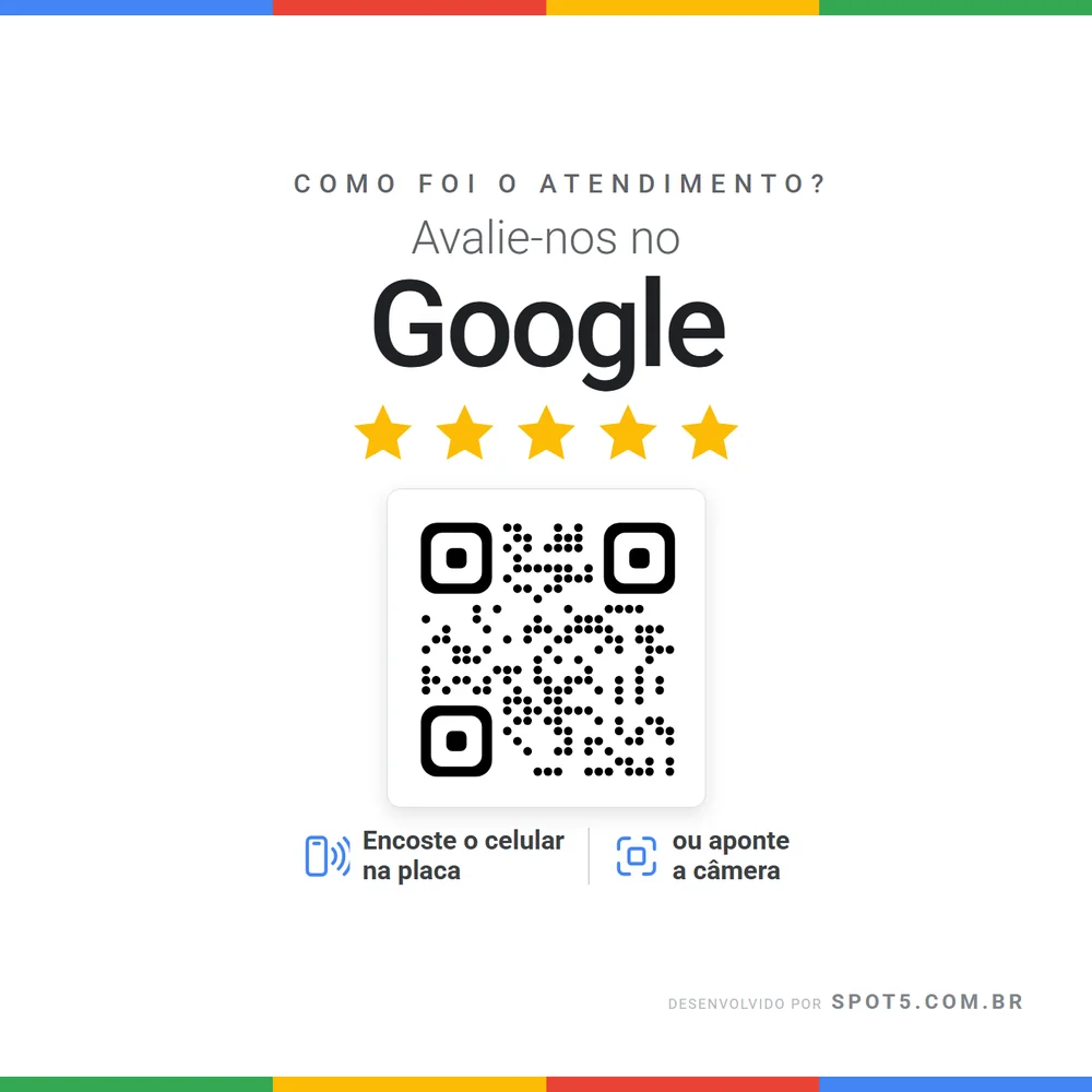 Placa de Avaliação Google Branco - Foto 1 de 5 - Spot5
